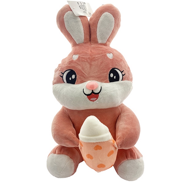 عروسک خرگوش شیشه شیر به دست