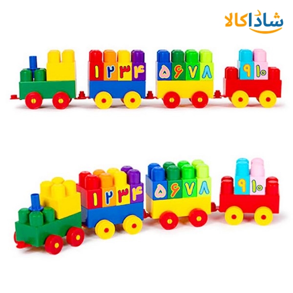 اسباب بازی آجره قطار اعداد با فرزندان